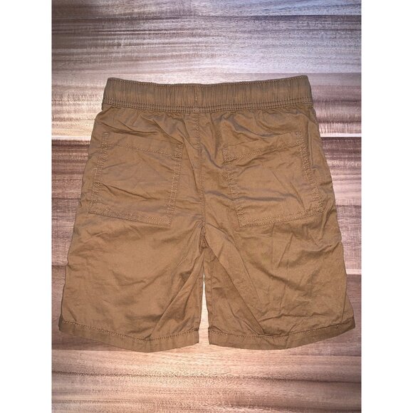 Cat & Jack Boys Cargo Shorts Brown Elastic Waist Drawstring Pockets 100% Cotton - Picture 2 of 9